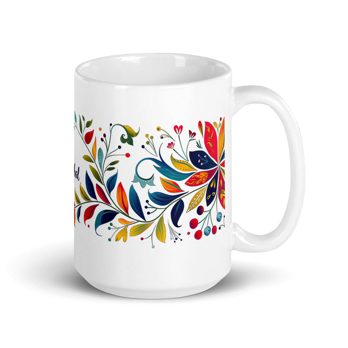 Cristóbal Exclusive Name Art Piece Home Office Work Coffee Mug Mexican Spanish Pride Gift Cup One-Of-A-Kind Calligraphy White Glossy Mug | C8 Mexicada 15 oz