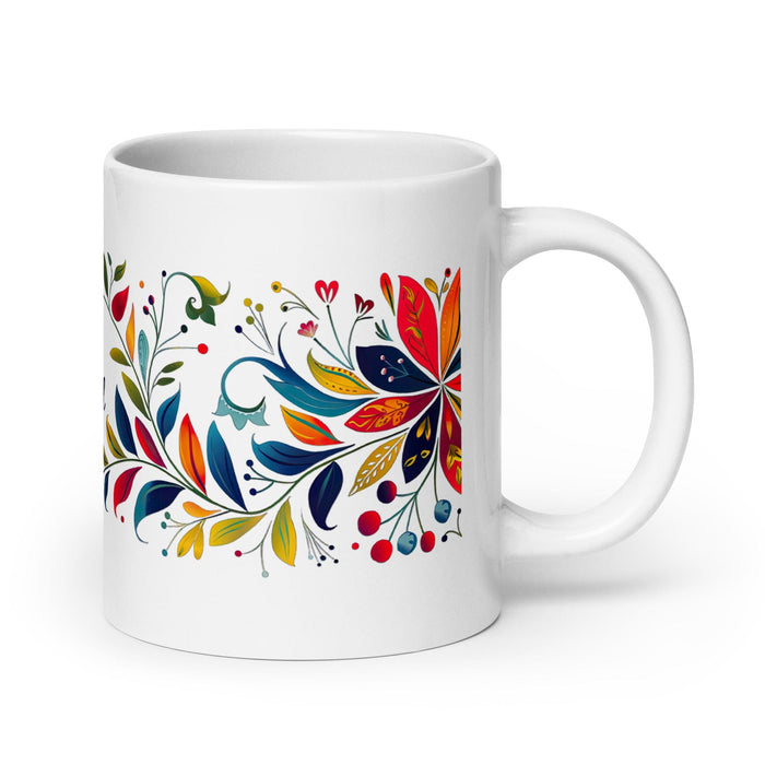 Cristóbal Exclusive Name Art Piece Home Office Work Coffee Mug Mexican Spanish Pride Gift Cup One-Of-A-Kind Calligraphy White Glossy Mug | C8 Mexicada 20 oz