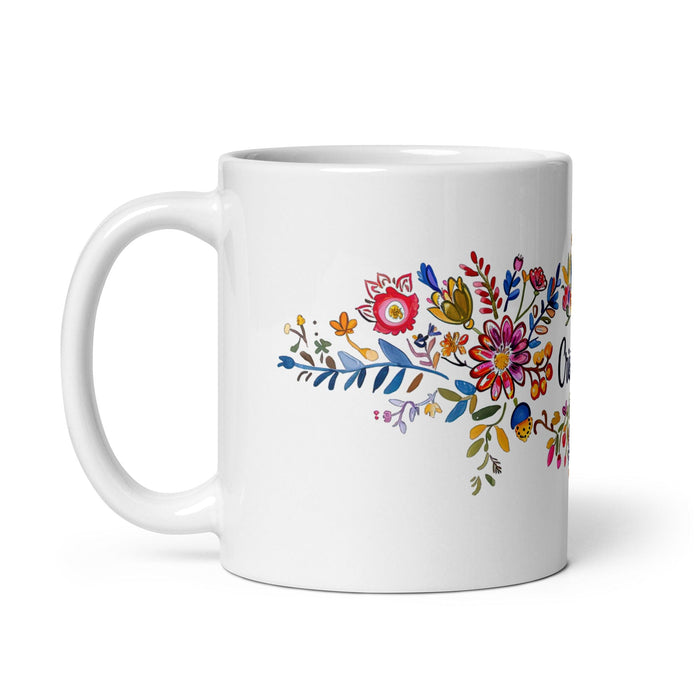 Cristóbal Exclusive Name Art Piece Home Office Work Coffee Mug Mexican Spanish Pride Gift Cup One-Of-A-Kind Calligraphy White Glossy Mug | C9 Mexicada