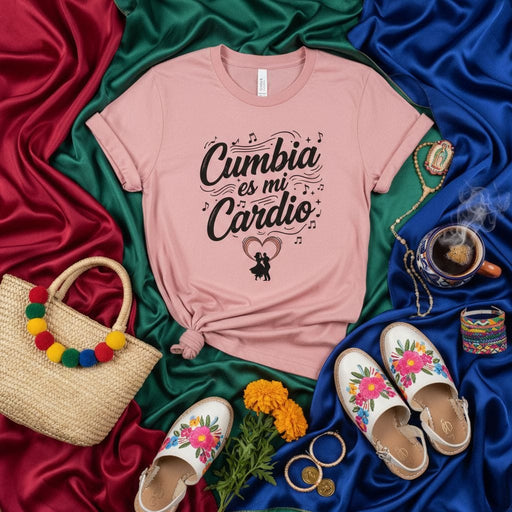 Cumbia es mi Cardio Shirt, Unisex T-Shirt, Latin Dance Tee, Cumbia Lover Gift, Salsa Merengue Bachata Dancing Top, Colorful Floral Shoes Aesthetic, Cute Graphic T-Shirt, Hispanic Heritage Month Apparel Mexicada