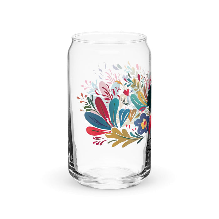 Dafne Exclusive Name Art Piece Can-Shaped Glass Home Office Work Mexican Spanish Pride Gift Cup One-Of-A-Kind Calligraphy Glass | D2 Mexicada