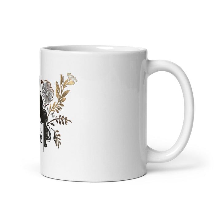 Dafne Exclusive Name Art Piece Home Office Work Coffee Mug Mexican Spanish Pride Gift Cup One-Of-A-Kind Calligraphy White Glossy Mug | D1 Mexicada 11 oz