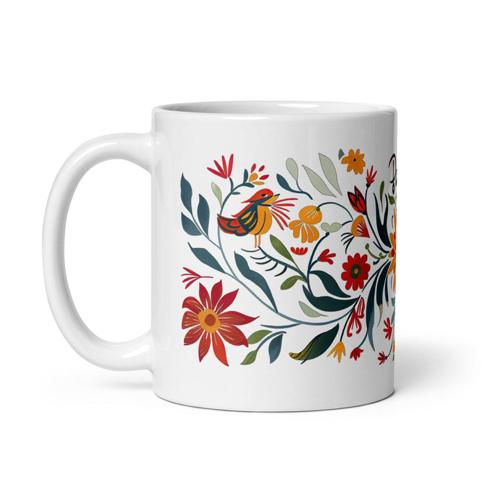 Dafne Exclusive Name Art Piece Home Office Work Coffee Mug Mexican Spanish Pride Gift Cup One-Of-A-Kind Calligraphy White Glossy Mug | D3 Mexicada