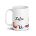 Dafne Exclusive Name Art Piece Home Office Work Coffee Mug Mexican Spanish Pride Gift Cup One-Of-A-Kind Calligraphy White Glossy Mug | D4 Mexicada