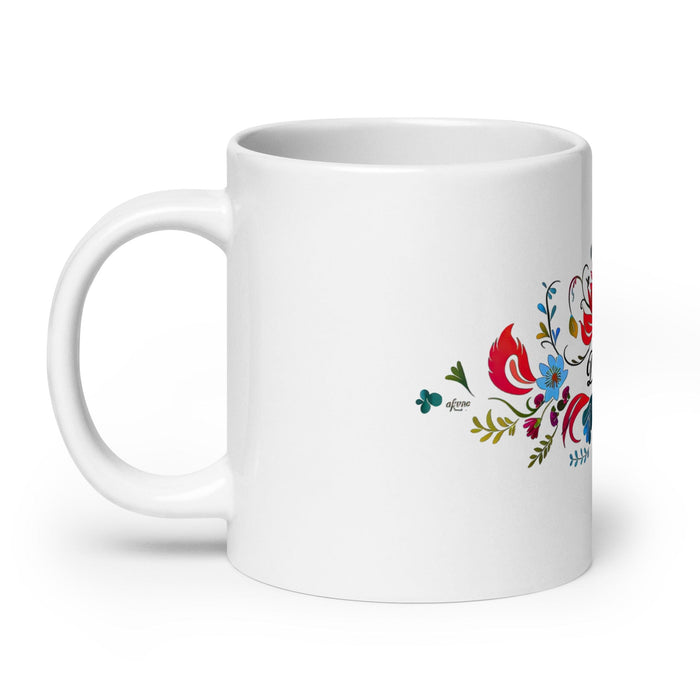 Dafne Exclusive Name Art Piece Home Office Work Coffee Mug Mexican Spanish Pride Gift Cup One-Of-A-Kind Calligraphy White Glossy Mug | D6 Mexicada