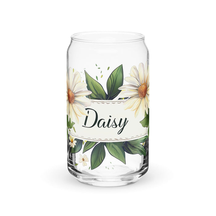 Daisy Exclusive Name Art Piece Can-Shaped Glass Home Office Work Mexican Spanish Pride Gift Cup One-Of-A-Kind Calligraphy Glass | D11 Mexicada 16 oz (No Lid No Straw)