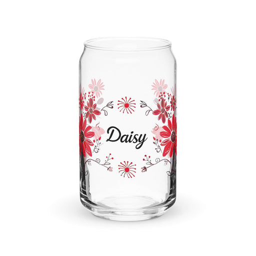 Daisy Exclusive Name Art Piece Can-Shaped Glass Home Office Work Mexican Spanish Pride Gift Cup One-Of-A-Kind Calligraphy Glass | D6 Mexicada 16 oz (No Lid No Straw)