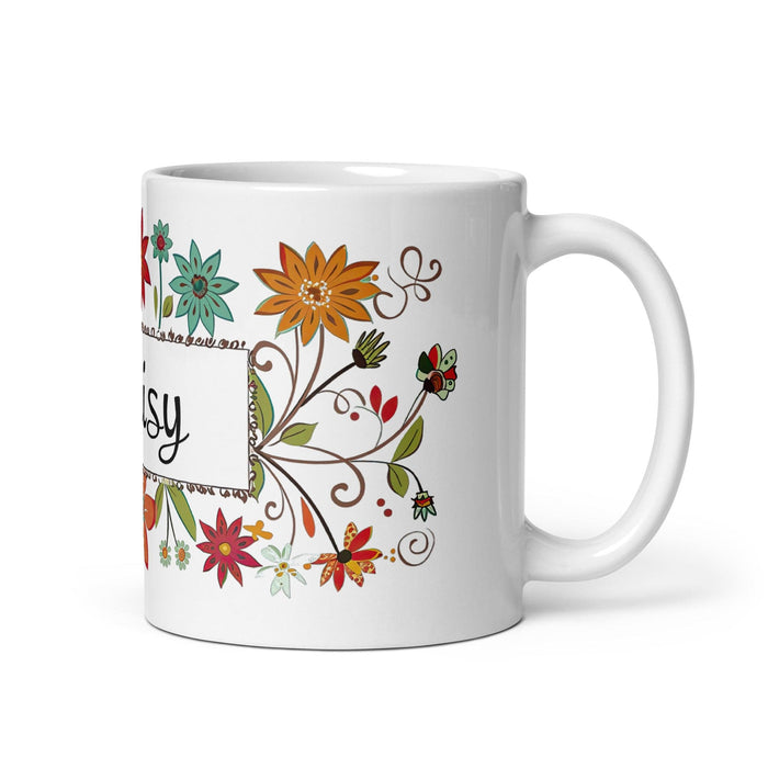 Daisy Exclusive Name Art Piece Home Office Work Coffee Mug Mexican Spanish Pride Gift Cup One-Of-A-Kind Calligraphy White Glossy Mug | D1 Mexicada 11 oz