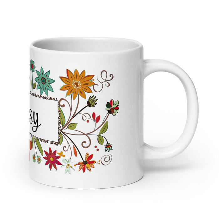 Daisy Exclusive Name Art Piece Home Office Work Coffee Mug Mexican Spanish Pride Gift Cup One-Of-A-Kind Calligraphy White Glossy Mug | D1 Mexicada 20 oz