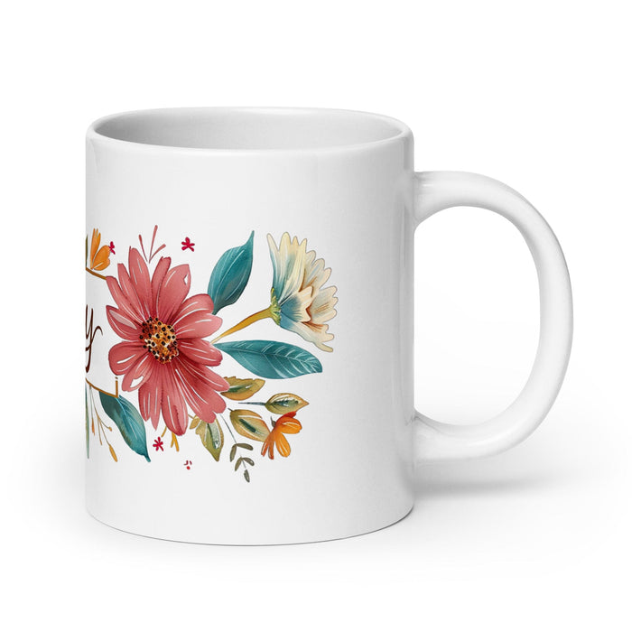 Daisy Exclusive Name Art Piece Home Office Work Coffee Mug Mexican Spanish Pride Gift Cup One-Of-A-Kind Calligraphy White Glossy Mug | D10 Mexicada 20 oz