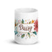 Daisy Exclusive Name Art Piece Home Office Work Coffee Mug Mexican Spanish Pride Gift Cup One-Of-A-Kind Calligraphy White Glossy Mug | D10 Mexicada