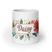 Daisy Exclusive Name Art Piece Home Office Work Coffee Mug Mexican Spanish Pride Gift Cup One-Of-A-Kind Calligraphy White Glossy Mug | D10 Mexicada