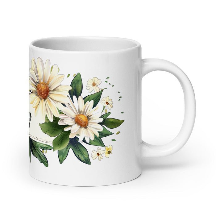 Daisy Exclusive Name Art Piece Home Office Work Coffee Mug Mexican Spanish Pride Gift Cup One-Of-A-Kind Calligraphy White Glossy Mug | D11 Mexicada 20 oz