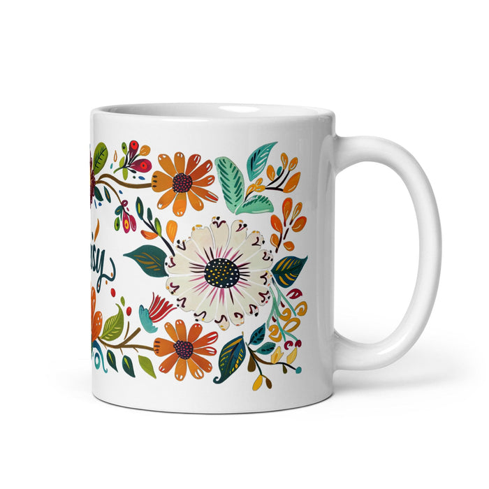 Daisy Exclusive Name Art Piece Home Office Work Coffee Mug Mexican Spanish Pride Gift Cup One-Of-A-Kind Calligraphy White Glossy Mug | D12 Mexicada 11 oz