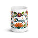 Daisy Exclusive Name Art Piece Home Office Work Coffee Mug Mexican Spanish Pride Gift Cup One-Of-A-Kind Calligraphy White Glossy Mug | D12 Mexicada