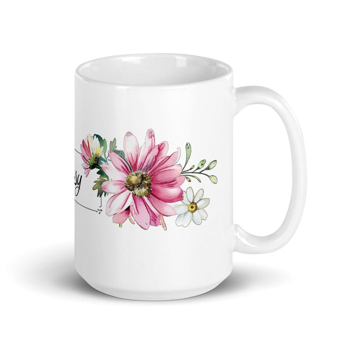 Daisy Exclusive Name Art Piece Home Office Work Coffee Mug Mexican Spanish Pride Gift Cup One-Of-A-Kind Calligraphy White Glossy Mug | D2 Mexicada 15 oz