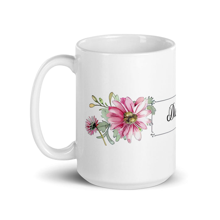 Daisy Exclusive Name Art Piece Home Office Work Coffee Mug Mexican Spanish Pride Gift Cup One-Of-A-Kind Calligraphy White Glossy Mug | D2 Mexicada