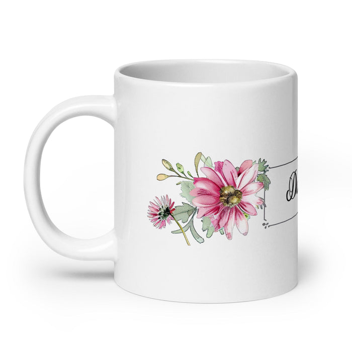 Daisy Exclusive Name Art Piece Home Office Work Coffee Mug Mexican Spanish Pride Gift Cup One-Of-A-Kind Calligraphy White Glossy Mug | D2 Mexicada