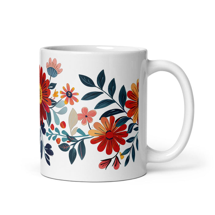 Daisy Exclusive Name Art Piece Home Office Work Coffee Mug Mexican Spanish Pride Gift Cup One-Of-A-Kind Calligraphy White Glossy Mug | D3 Mexicada 11 oz