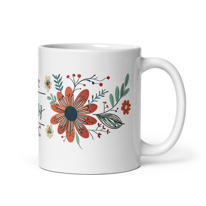 Daisy Exclusive Name Art Piece Home Office Work Coffee Mug Mexican Spanish Pride Gift Cup One-Of-A-Kind Calligraphy White Glossy Mug | D4 Mexicada 11 oz