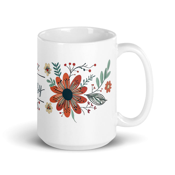 Daisy Exclusive Name Art Piece Home Office Work Coffee Mug Mexican Spanish Pride Gift Cup One-Of-A-Kind Calligraphy White Glossy Mug | D4 Mexicada 15 oz