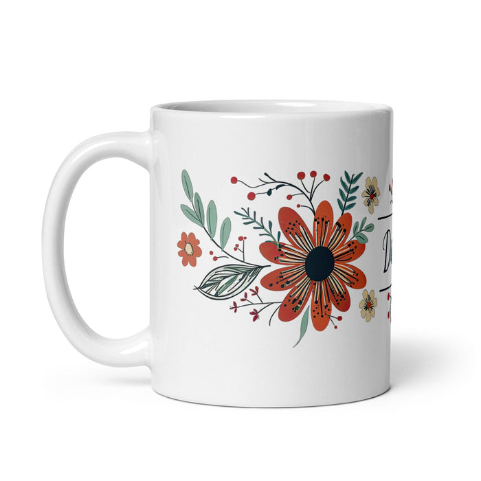 Daisy Exclusive Name Art Piece Home Office Work Coffee Mug Mexican Spanish Pride Gift Cup One-Of-A-Kind Calligraphy White Glossy Mug | D4 Mexicada