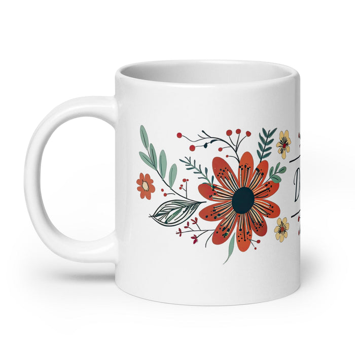 Daisy Exclusive Name Art Piece Home Office Work Coffee Mug Mexican Spanish Pride Gift Cup One-Of-A-Kind Calligraphy White Glossy Mug | D4 Mexicada