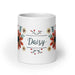 Daisy Exclusive Name Art Piece Home Office Work Coffee Mug Mexican Spanish Pride Gift Cup One-Of-A-Kind Calligraphy White Glossy Mug | D4 Mexicada