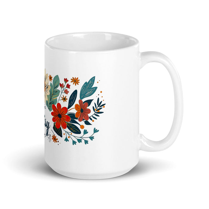 Daisy Exclusive Name Art Piece Home Office Work Coffee Mug Mexican Spanish Pride Gift Cup One-Of-A-Kind Calligraphy White Glossy Mug | D7 Mexicada 15 oz