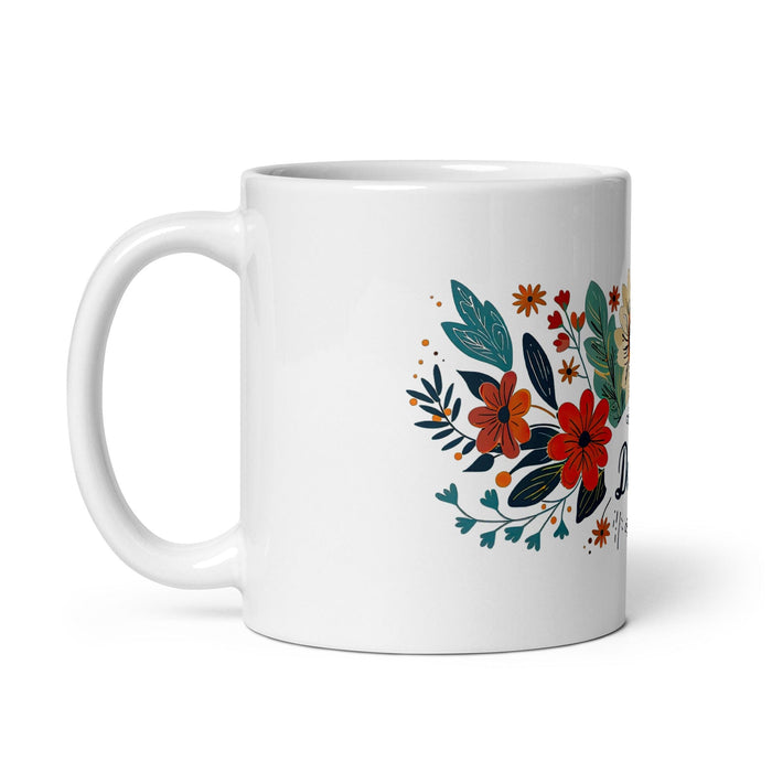 Daisy Exclusive Name Art Piece Home Office Work Coffee Mug Mexican Spanish Pride Gift Cup One-Of-A-Kind Calligraphy White Glossy Mug | D7 Mexicada