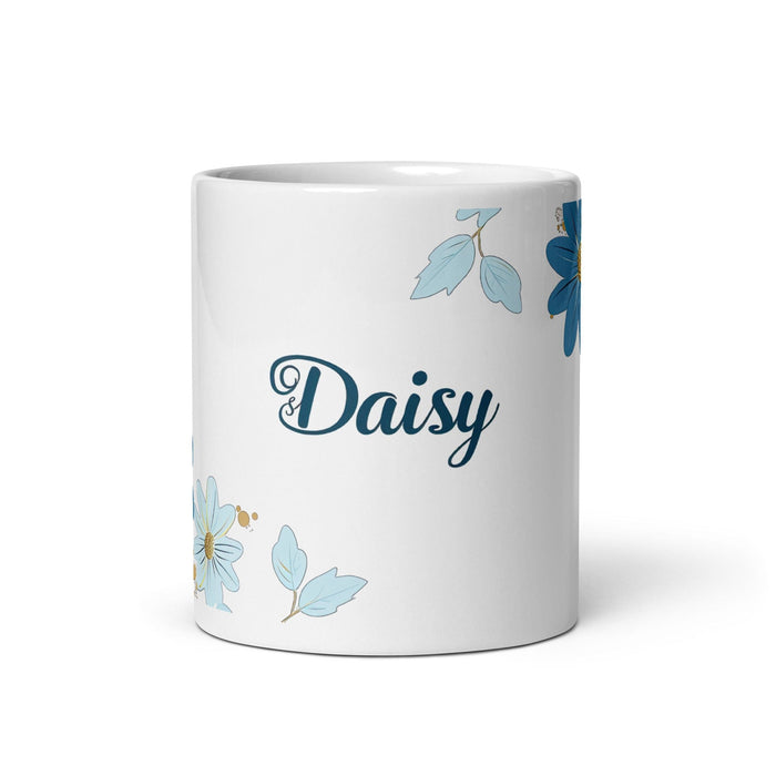 Daisy Exclusive Name Art Piece Home Office Work Coffee Mug Mexican Spanish Pride Gift Cup One-Of-A-Kind Calligraphy White Glossy Mug | D8 Mexicada