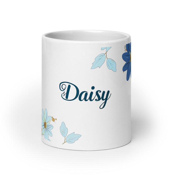 Daisy Exclusive Name Art Piece Home Office Work Coffee Mug Mexican Spanish Pride Gift Cup One-Of-A-Kind Calligraphy White Glossy Mug | D8 Mexicada