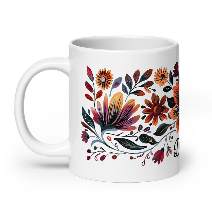 Daisy Exclusive Name Art Piece Home Office Work Coffee Mug Mexican Spanish Pride Gift Cup One-Of-A-Kind Calligraphy White Glossy Mug | D9 Mexicada