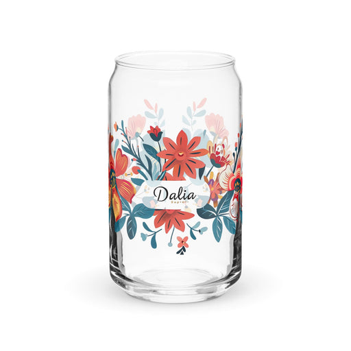 Dalia Exclusive Name Art Piece Can-Shaped Glass Home Office Work Mexican Spanish Pride Gift Cup One-Of-A-Kind Calligraphy Glass | D17 Mexicada 16 oz