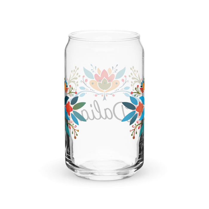 Dalia Exclusive Name Art Piece Can-Shaped Glass Home Office Work Mexican Spanish Pride Gift Cup One-Of-A-Kind Calligraphy Glass | D19 Mexicada