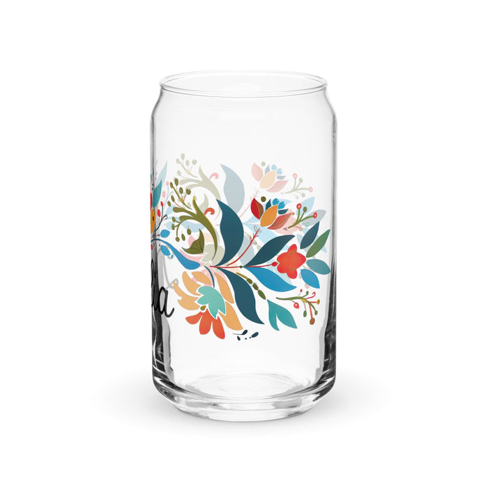 Dalia Exclusive Name Art Piece Can-Shaped Glass Home Office Work Mexican Spanish Pride Gift Cup One-Of-A-Kind Calligraphy Glass | D19 Mexicada