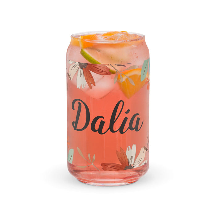 Dalia Exclusive Name Art Piece Can-Shaped Glass Home Office Work Mexican Spanish Pride Gift Cup One-Of-A-Kind Calligraphy Glass | D2 Mexicada