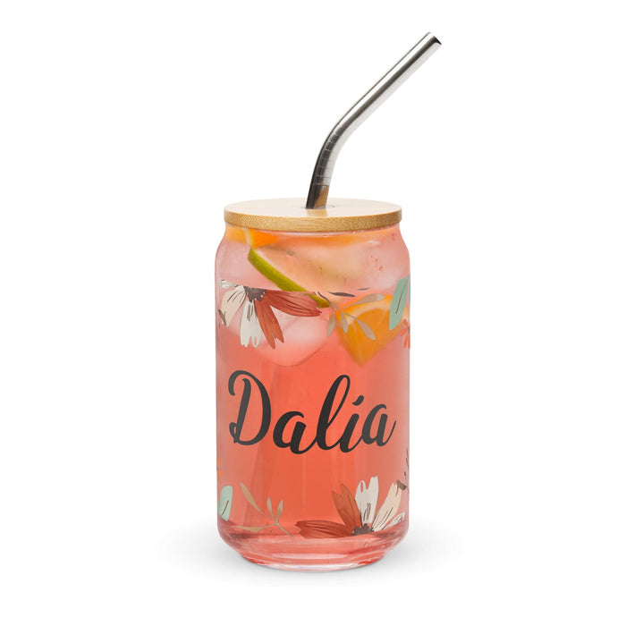 Dalia Exclusive Name Art Piece Can-Shaped Glass Home Office Work Mexican Spanish Pride Gift Cup One-Of-A-Kind Calligraphy Glass | D2 Mexicada