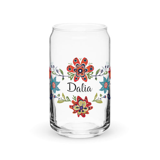 Dalia Exclusive Name Art Piece Can-Shaped Glass Home Office Work Mexican Spanish Pride Gift Cup One-Of-A-Kind Calligraphy Glass | D24 Mexicada 16 oz