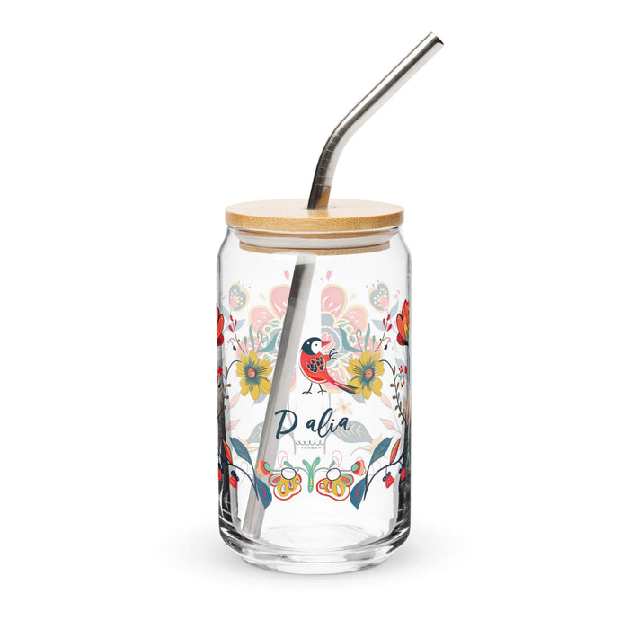 Dalia Exclusive Name Art Piece Can-Shaped Glass Home Office Work Mexican Spanish Pride Gift Cup One-Of-A-Kind Calligraphy Glass | D27 Mexicada 16 oz With Lid & Straw