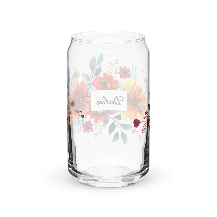 Dalia Exclusive Name Art Piece Can-Shaped Glass Home Office Work Mexican Spanish Pride Gift Cup One-Of-A-Kind Calligraphy Glass | D5 Mexicada