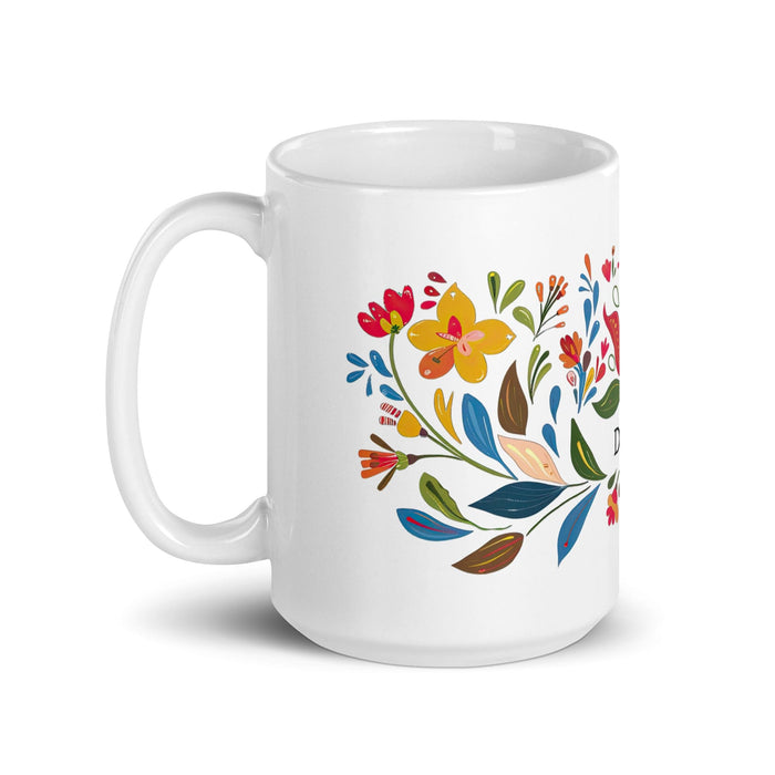 Dalia Exclusive Name Art Piece Home Office Work Coffee Mug Mexican Spanish Pride Gift Cup One-Of-A-Kind Calligraphy White Glossy Mug | D1 Mexicada