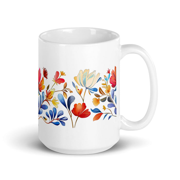 Dalia Exclusive Name Art Piece Home Office Work Coffee Mug Mexican Spanish Pride Gift Cup One-Of-A-Kind Calligraphy White Glossy Mug | D10 Mexicada 15 oz