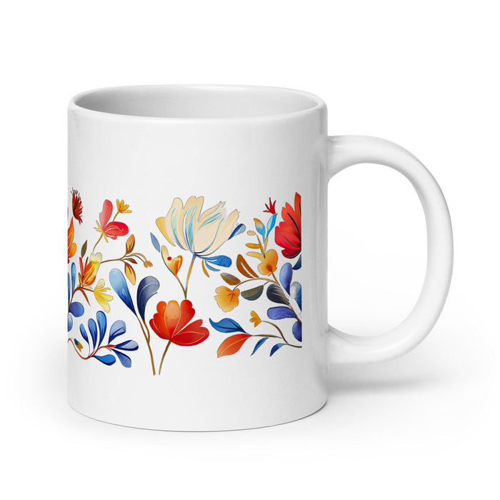 Dalia Exclusive Name Art Piece Home Office Work Coffee Mug Mexican Spanish Pride Gift Cup One-Of-A-Kind Calligraphy White Glossy Mug | D10 Mexicada 20 oz