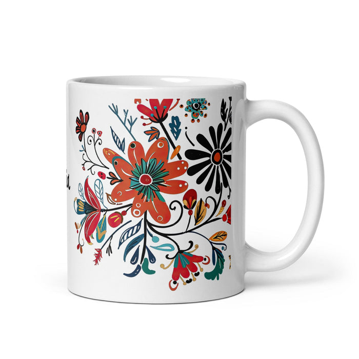 Dalia Exclusive Name Art Piece Home Office Work Coffee Mug Mexican Spanish Pride Gift Cup One-Of-A-Kind Calligraphy White Glossy Mug | D11 Mexicada 11 oz