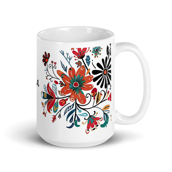 Dalia Exclusive Name Art Piece Home Office Work Coffee Mug Mexican Spanish Pride Gift Cup One-Of-A-Kind Calligraphy White Glossy Mug | D11 Mexicada 15 oz