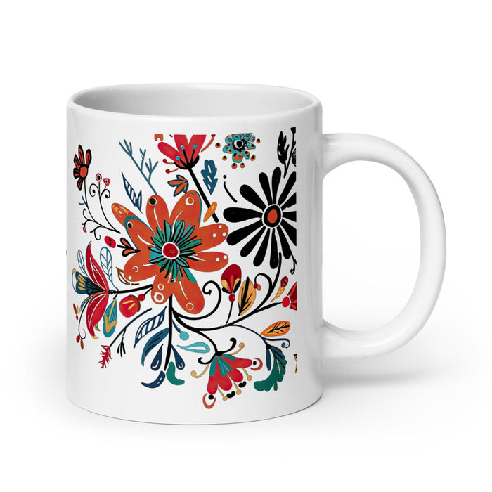 Dalia Exclusive Name Art Piece Home Office Work Coffee Mug Mexican Spanish Pride Gift Cup One-Of-A-Kind Calligraphy White Glossy Mug | D11 Mexicada 20 oz