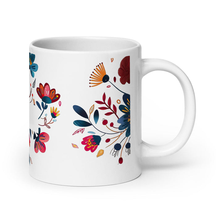 Dalia Exclusive Name Art Piece Home Office Work Coffee Mug Mexican Spanish Pride Gift Cup One-Of-A-Kind Calligraphy White Glossy Mug | D12 Mexicada 20 oz