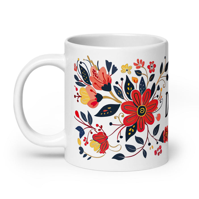 Dalia Exclusive Name Art Piece Home Office Work Coffee Mug Mexican Spanish Pride Gift Cup One-Of-A-Kind Calligraphy White Glossy Mug | D13 Mexicada