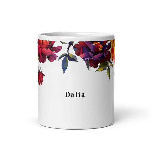 Dalia Exclusive Name Art Piece Home Office Work Coffee Mug Mexican Spanish Pride Gift Cup One-Of-A-Kind Calligraphy White Glossy Mug | D14 Mexicada